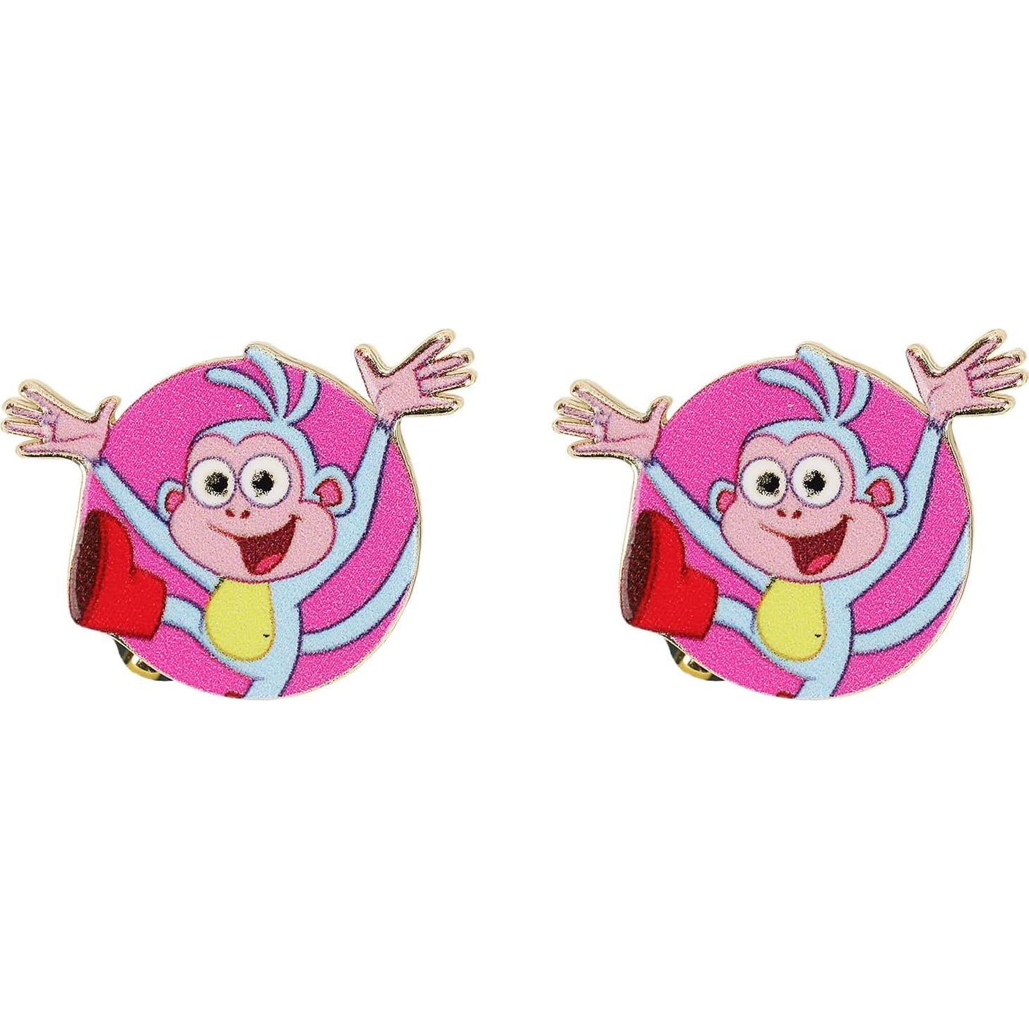 Conjunto de Aretes Clip Dora la Exploradora - 8 Pares Coloridos