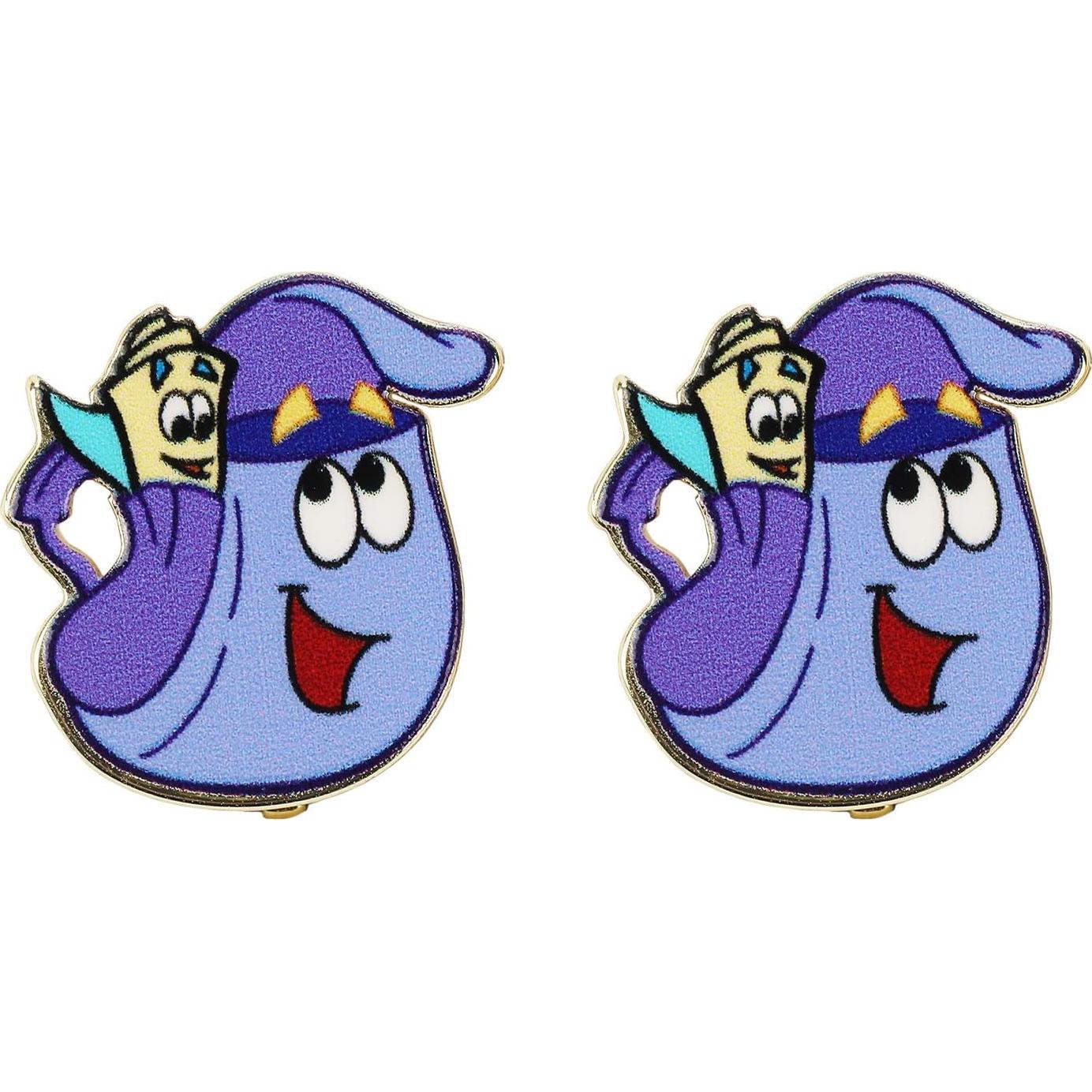 Conjunto de Aretes Clip Dora la Exploradora - 8 Pares Coloridos