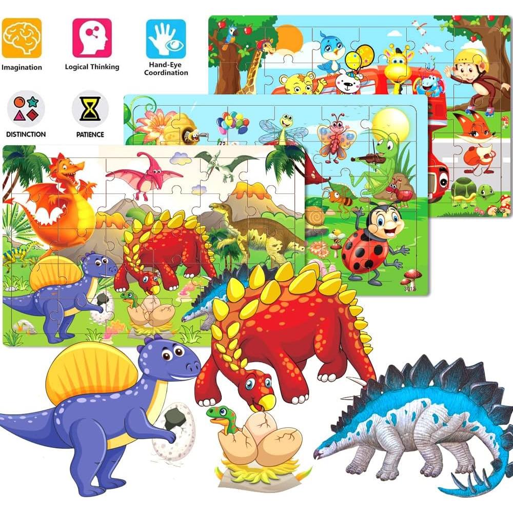 Rompecabezas de Madera Coloridos Blppldyci 30 Piezas 3-5 Años