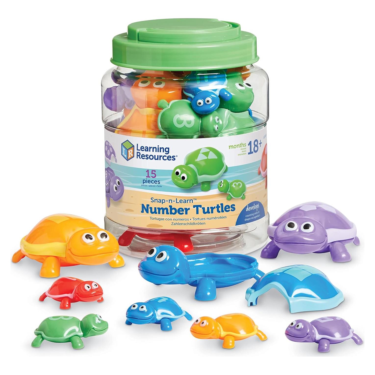 Juego de Tortugas Numéricas Learning Resources - 15 Piezas, 18+ meses