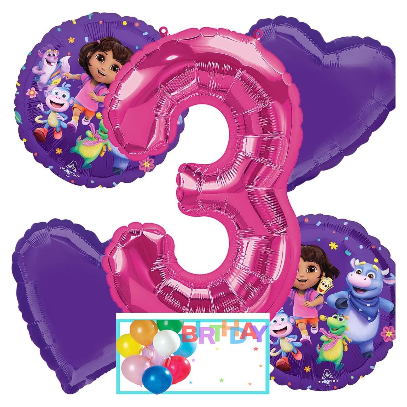 Globos de Cumpleaños Anagram Dora La Exploradora 5 Piezas