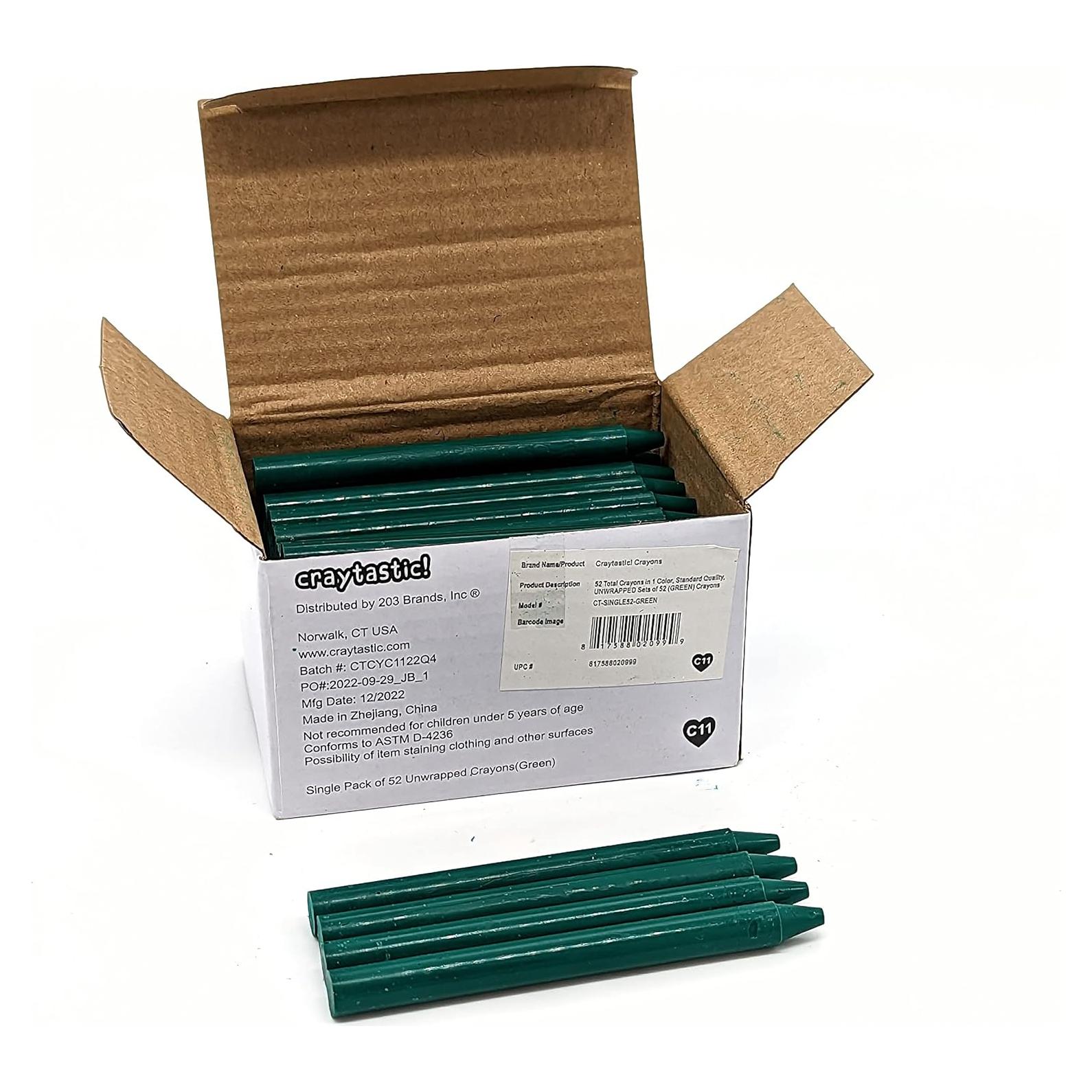 Crayones Craytastic! 52 unidades sin envoltura color Verde