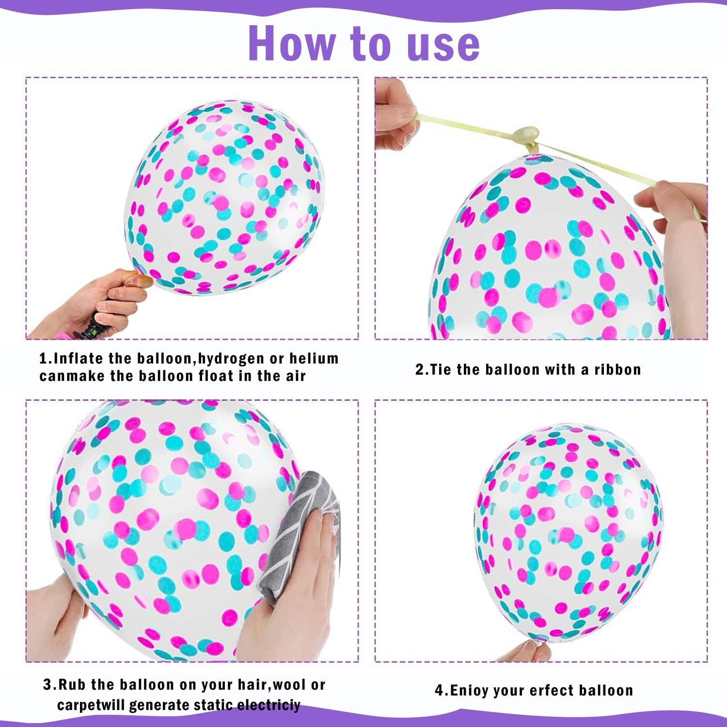 Globos de Fiesta Vanjehou 50 Pcs 30 cm Rosa Azul Púrpura