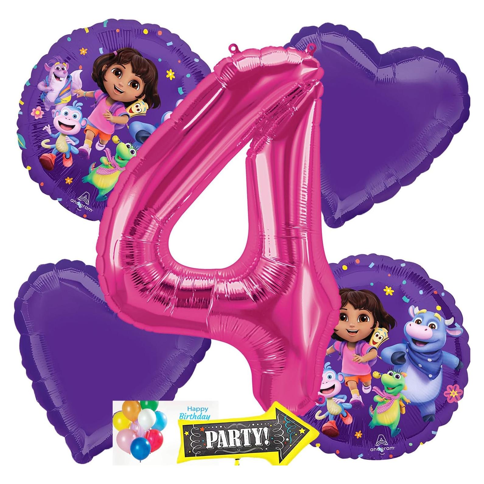 Globos de Cumpleaños Anagram para Dora La Exploradora - 6 Piezas