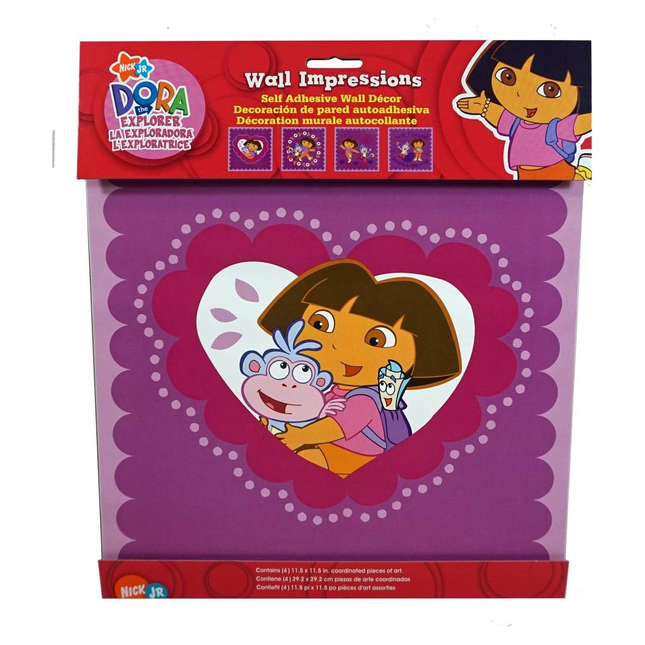 Juego de 4 Impresiones de Pared Dora la Exploradora 29.21 cm