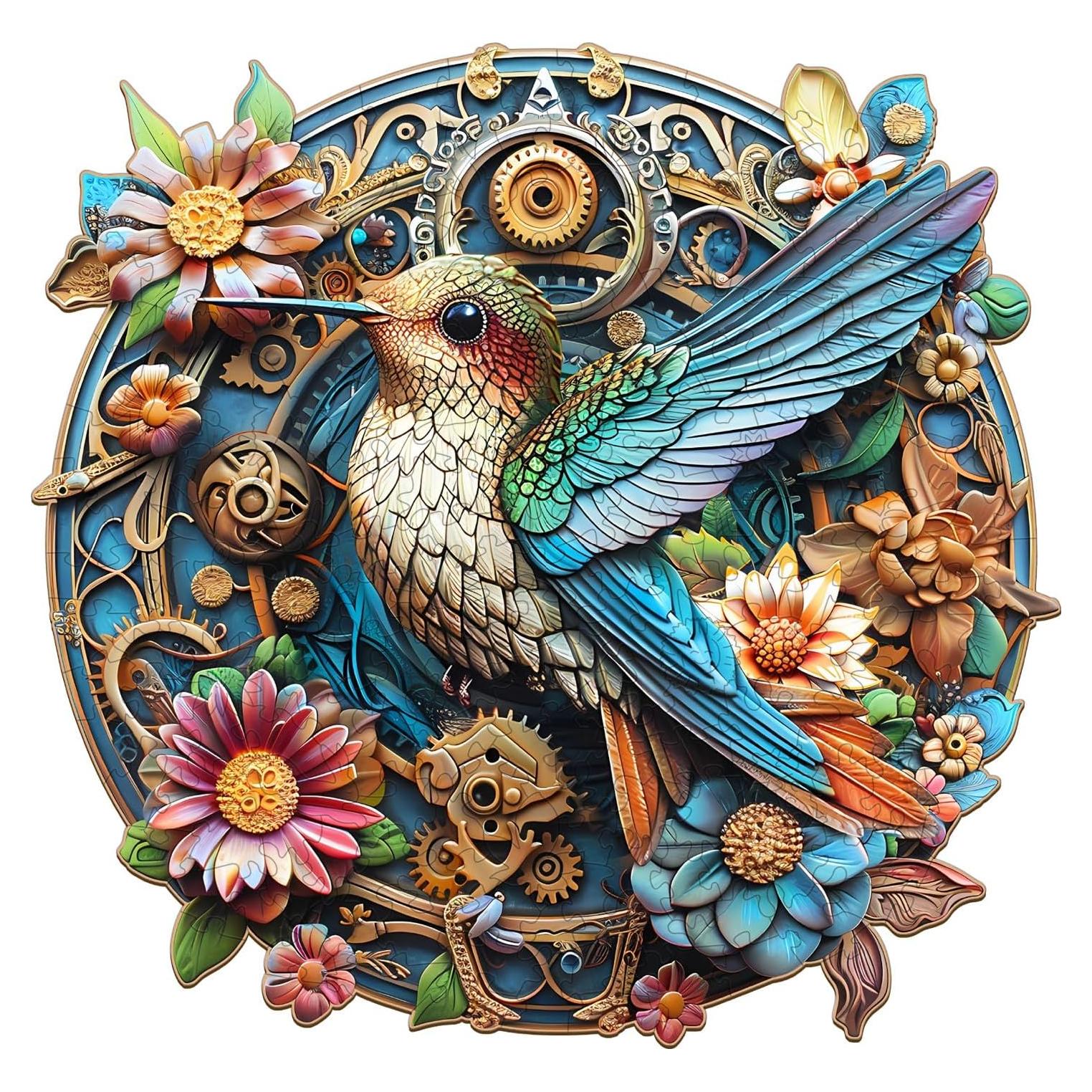 Rompecabezas de Madera Lovpippi Colibrí Elegante 200 Piezas 29x28cm