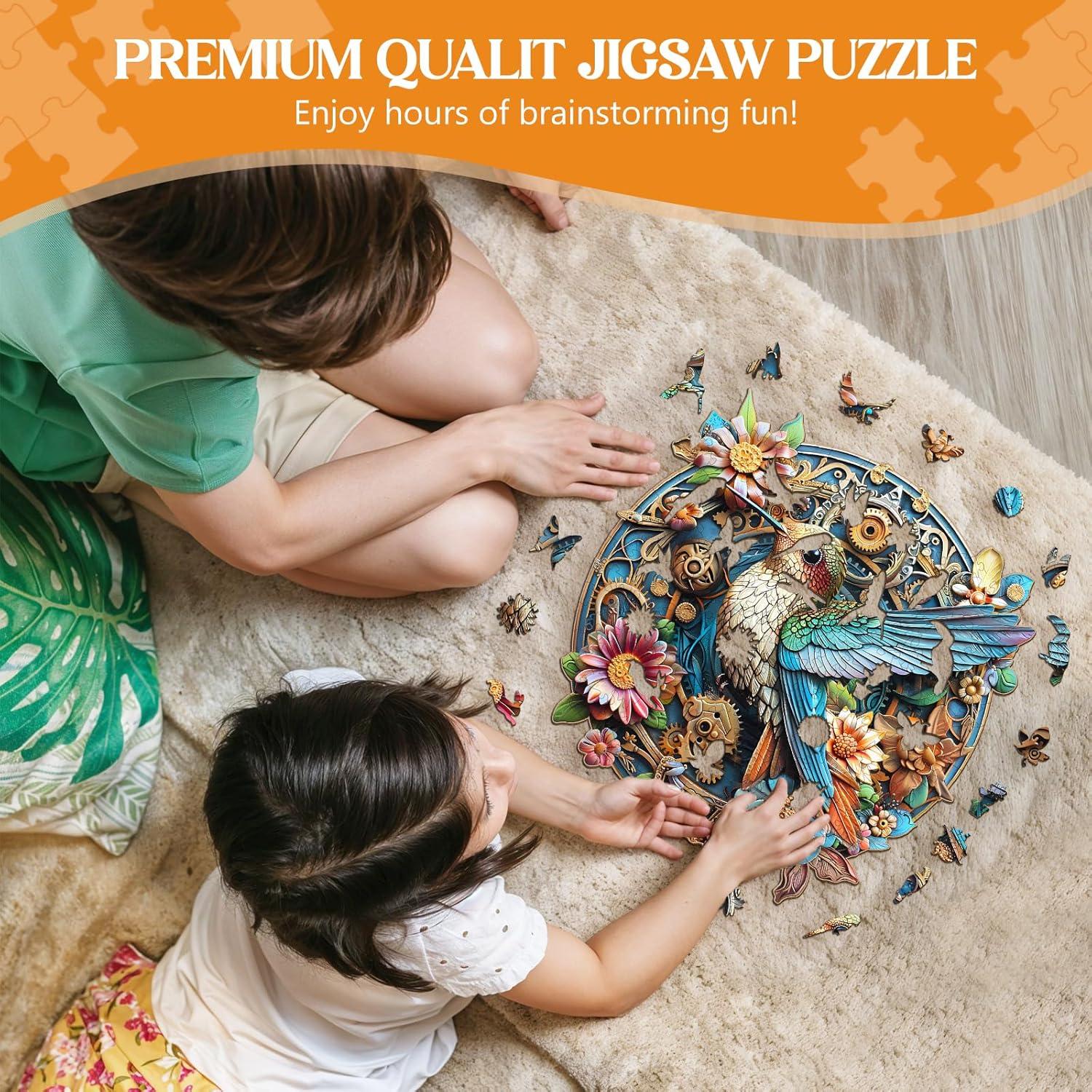 Rompecabezas de Madera Lovpippi Colibrí Elegante 200 Piezas 29x28cm