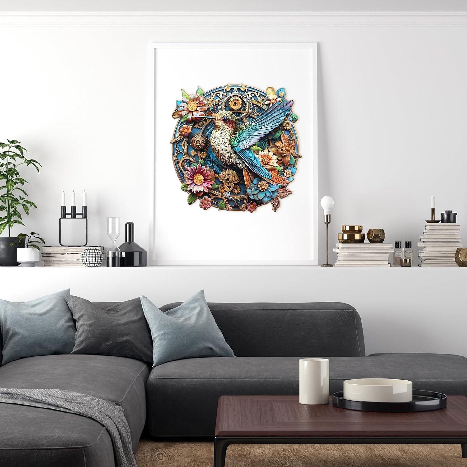 Rompecabezas de Madera Lovpippi Colibrí Elegante 200 Piezas 29x28cm