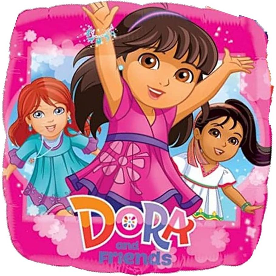 Paquete de 3 Globos de Foil Dora y Amigos 43 cm