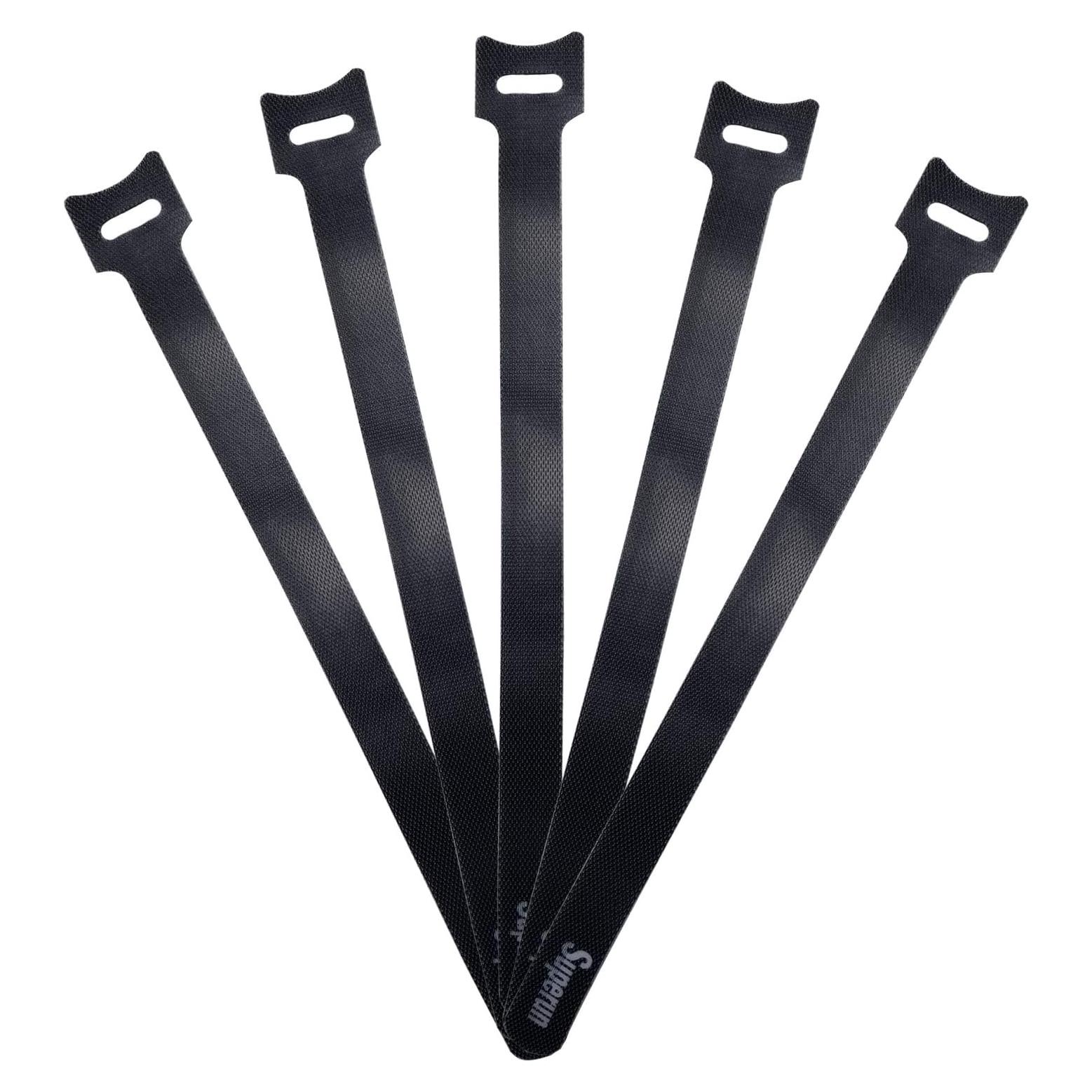 Sujetadores de Cables Superun 50 Pcs Negras 25,4 cm