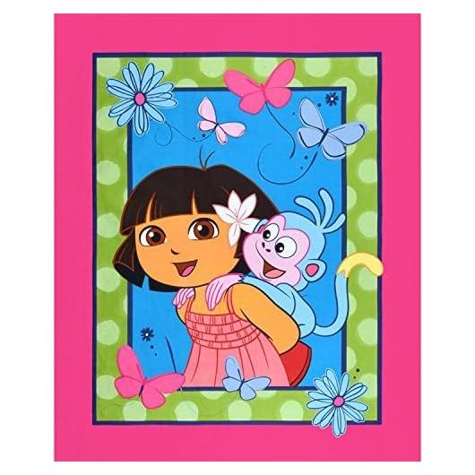 Panel de Tela de Algodón Dora y Botas 1.5m Springs Creative