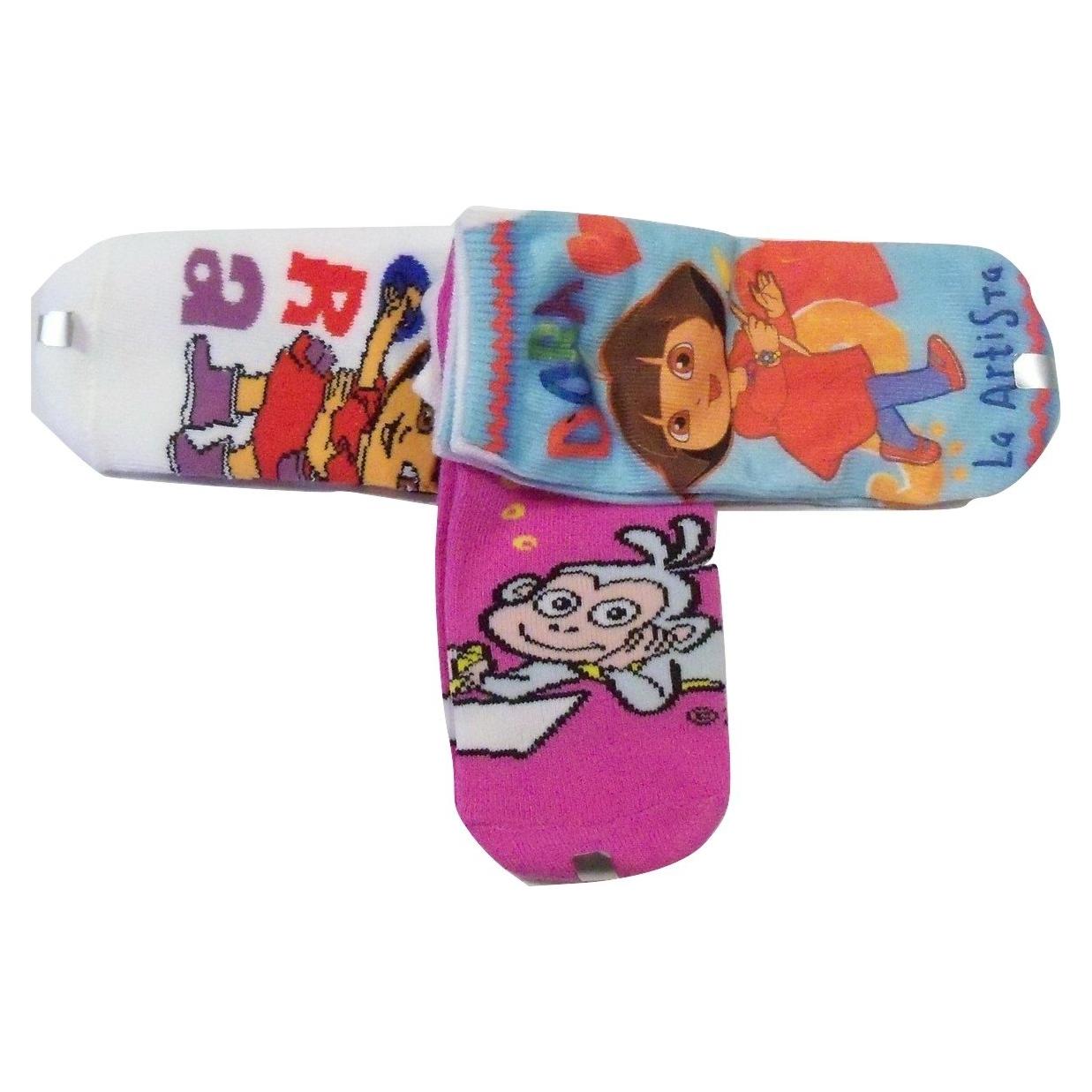 Conjunto de 3 calcetines Dora la Exploradora Talla 6-8