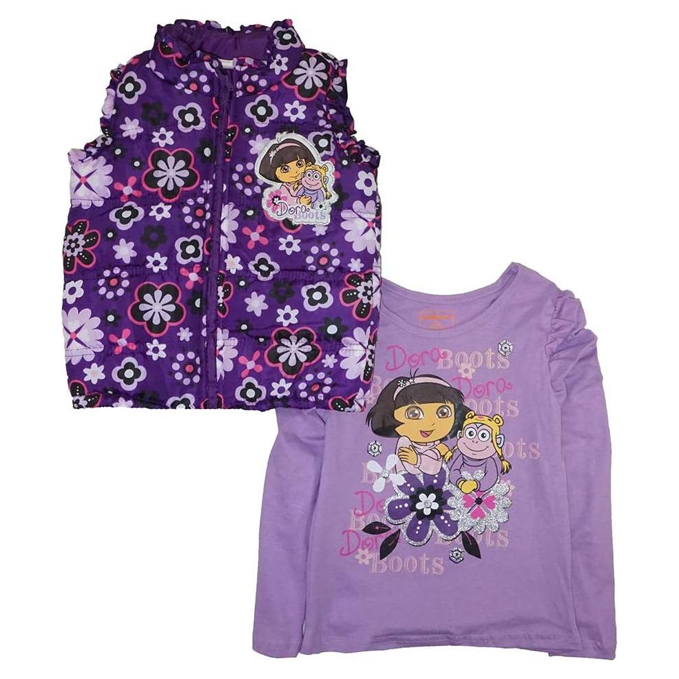 Chaleco acolchado y camiseta Dora La Exploradora 12 meses
