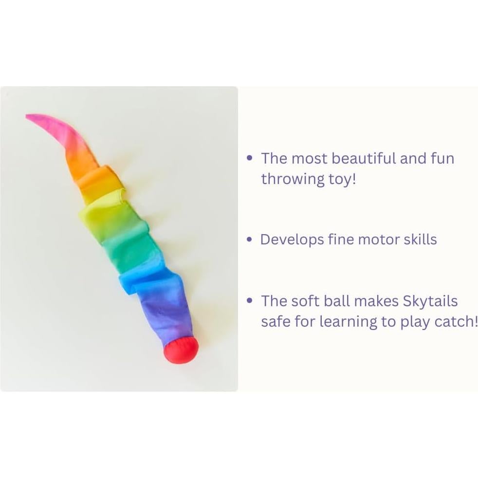 Cola de Cielo Seda Arcoíris Sedas de Sarah 89 cm Juguete Seguro