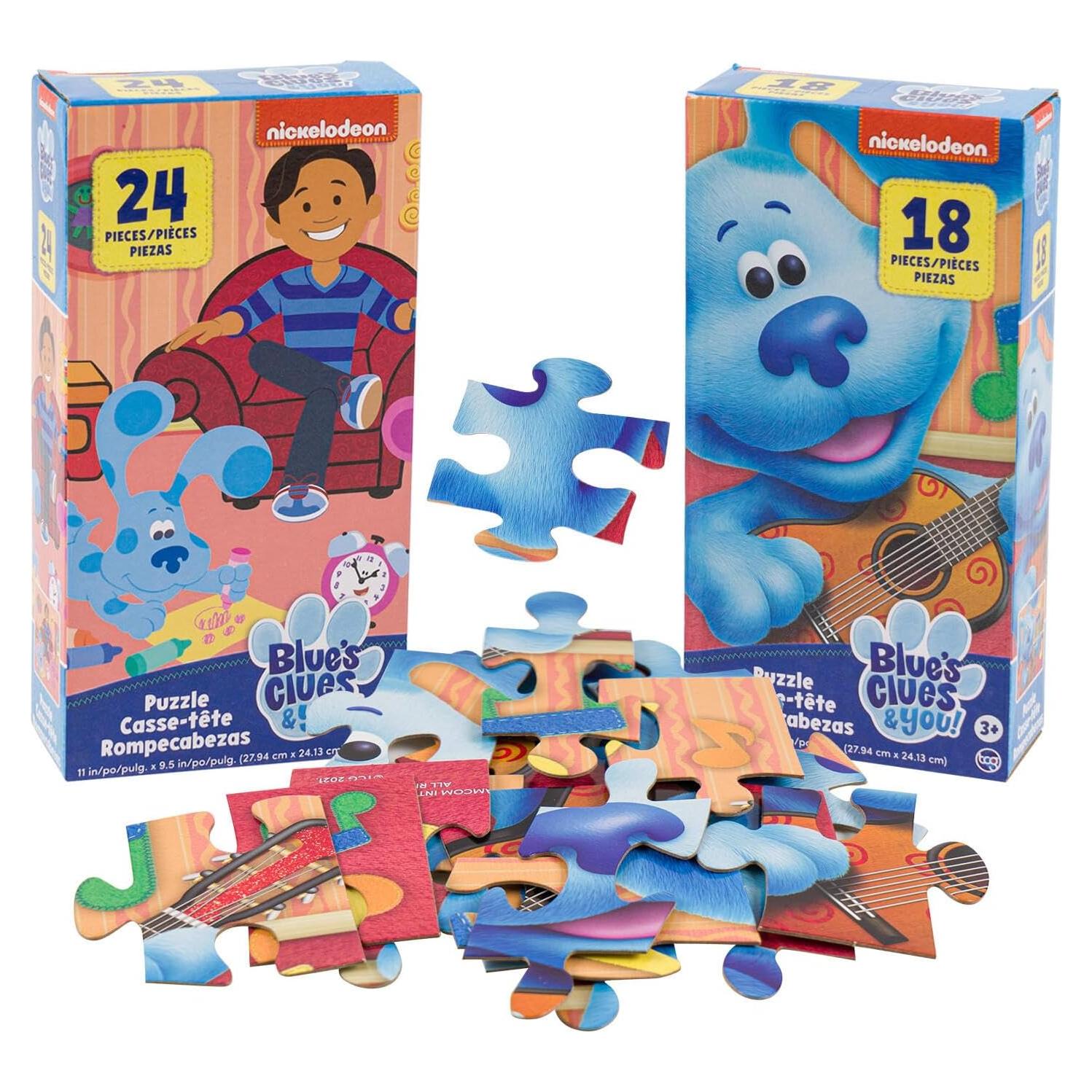 Juego de Rompecabezas Blue's Clues 2 Paquetes 18 y 24 Piezas