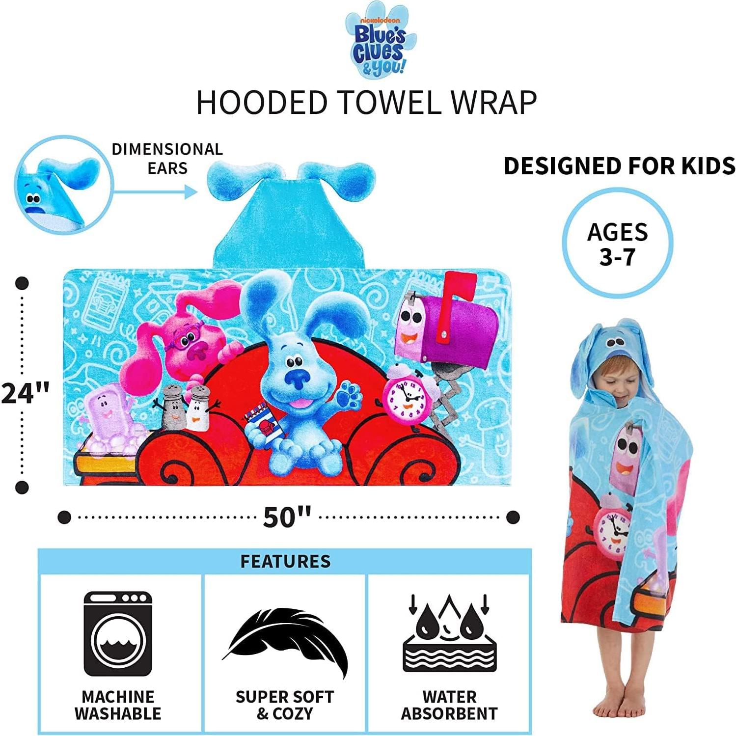 Toalla con Capucha Franco Blue's Clues 61x127 cm Algodón