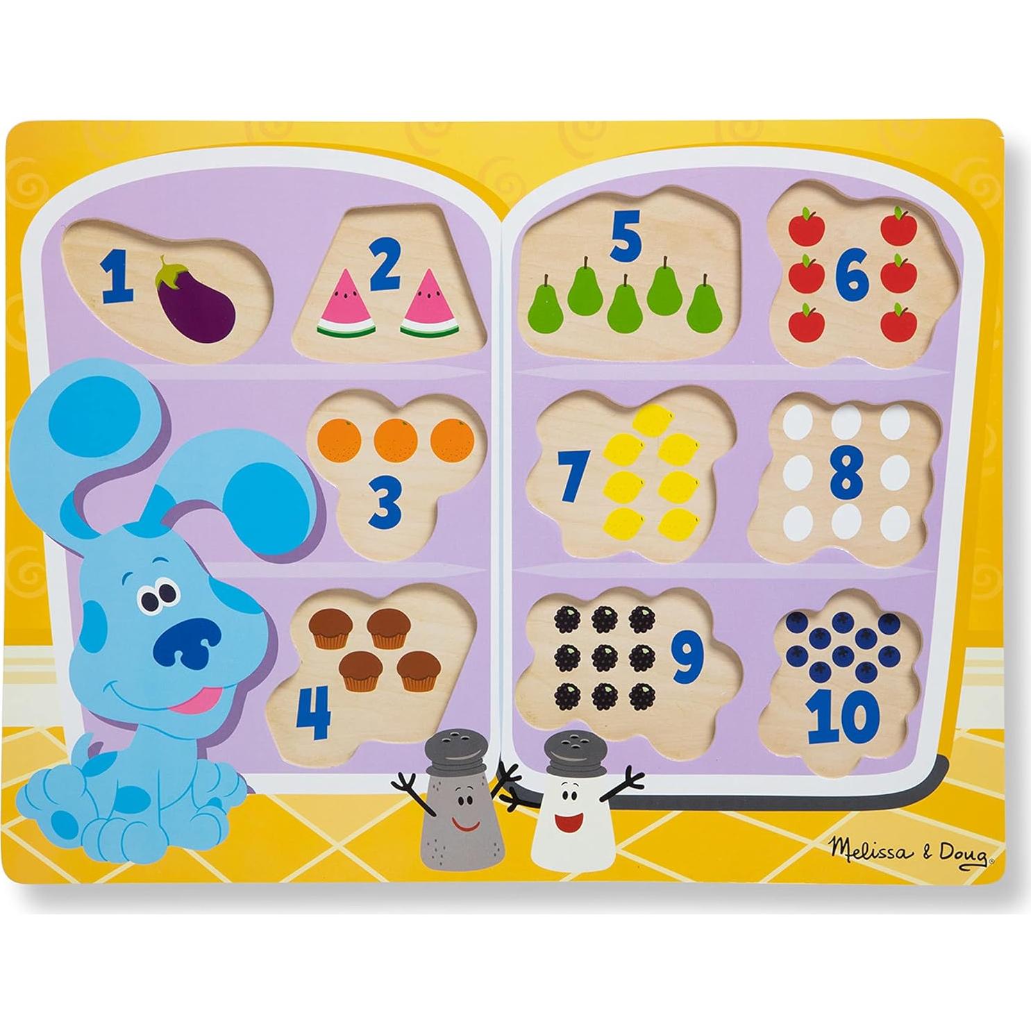 Rompecabezas de Madera Melissa & Doug Pistas de Blue y Tú - 10 Piezas