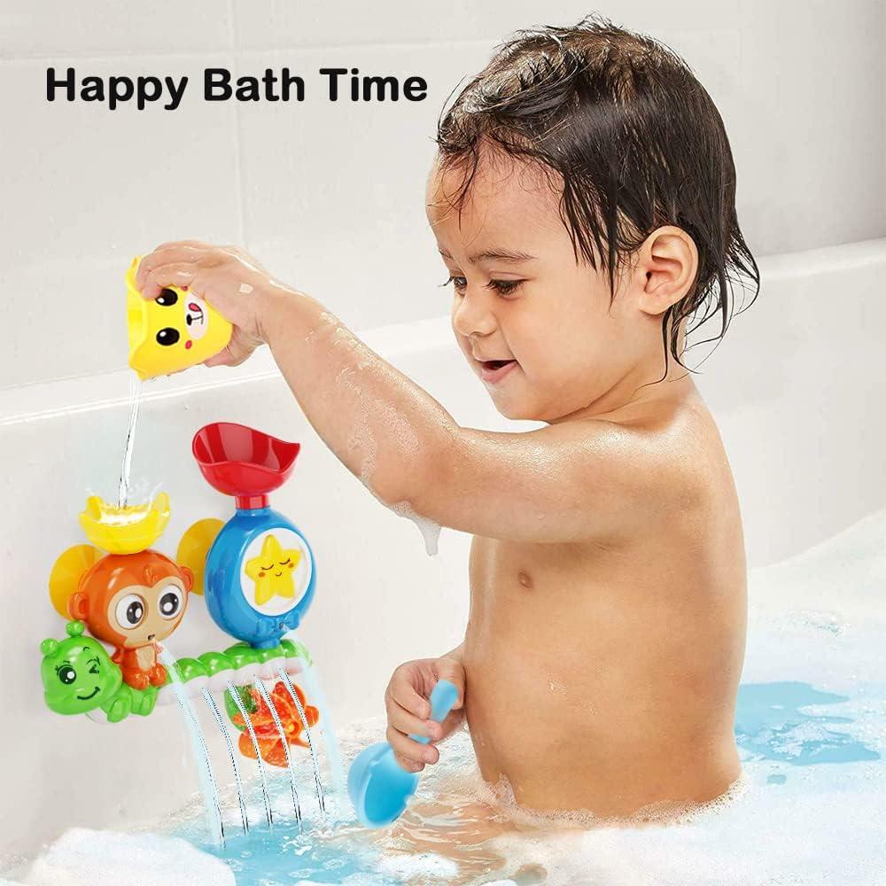 Juguetes de baño G-WACK para niños 1-3 años, oruga y mono