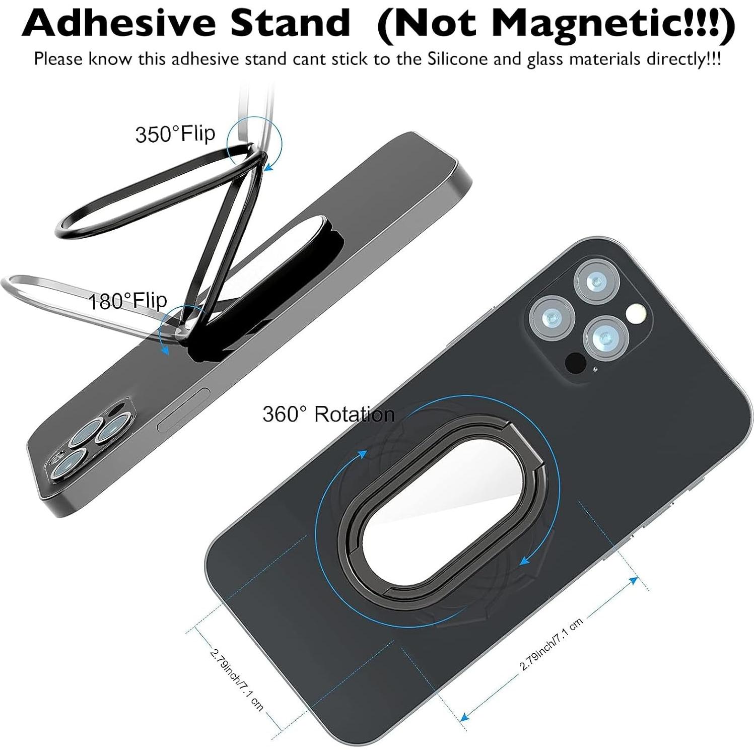 Soporte de Anillo para Teléfono imeilee Negro Gun 360°