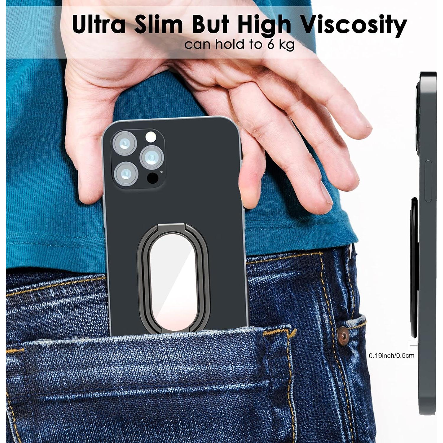 Soporte de Anillo para Teléfono imeilee Negro Gun 360°