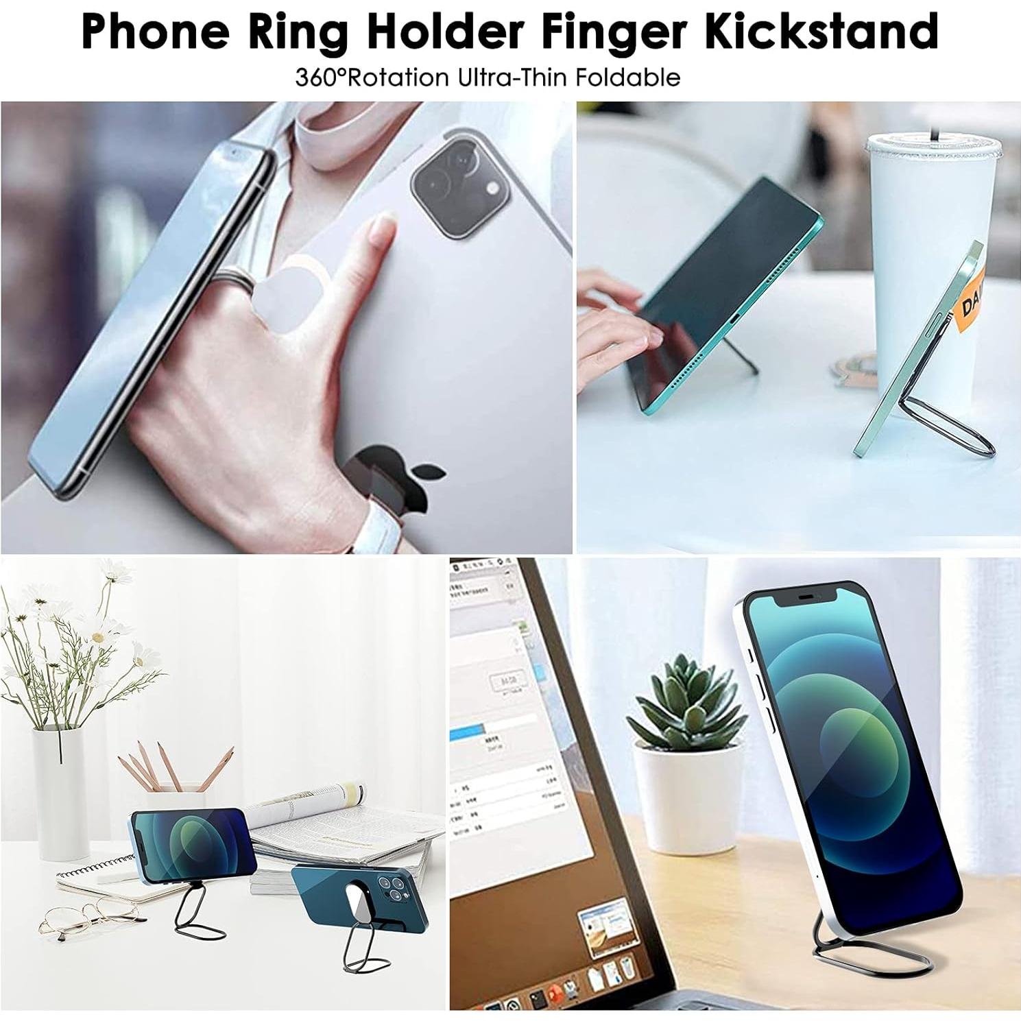 Soporte de Anillo para Teléfono imeilee Negro Gun 360°