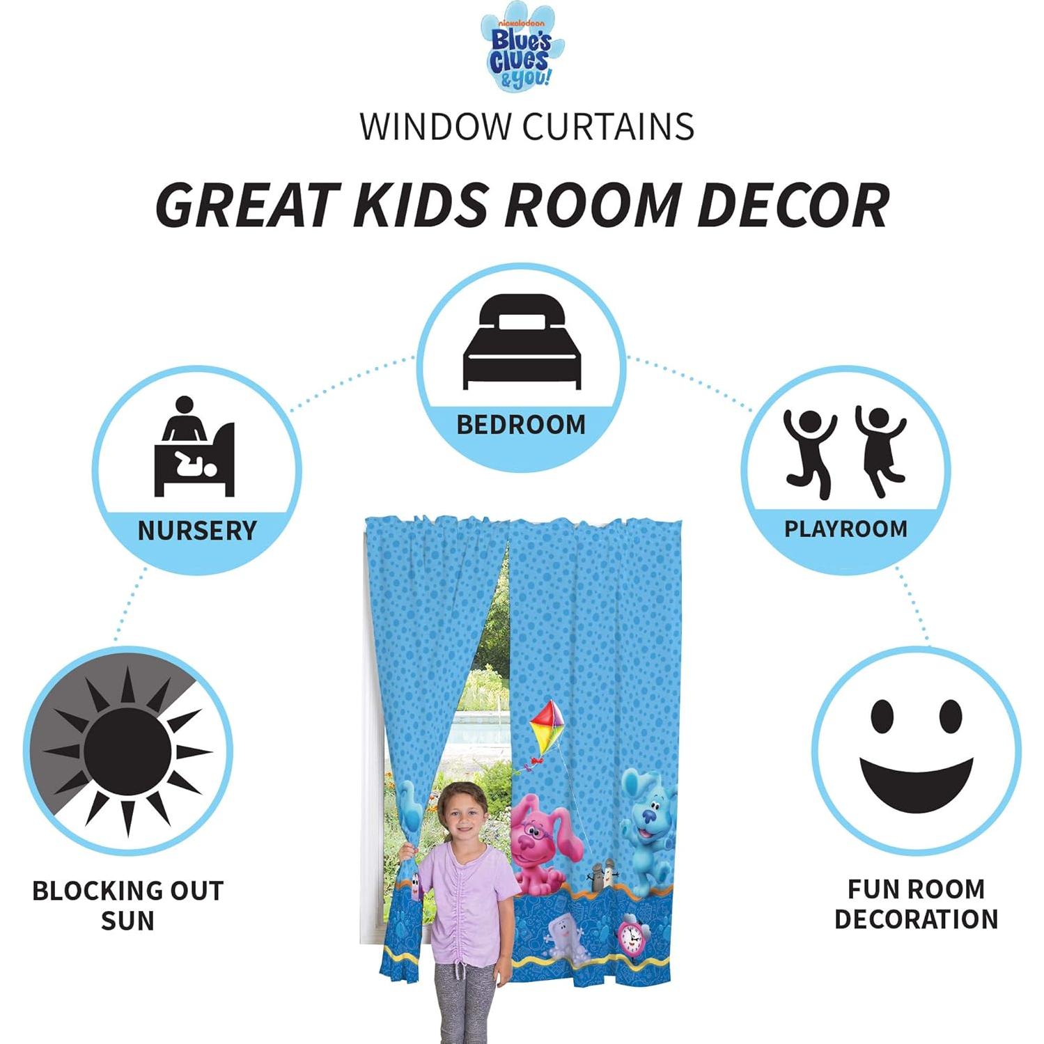 Cortinas de ventana Franco Kids 2 paneles 41x63 cm Blues Clues
