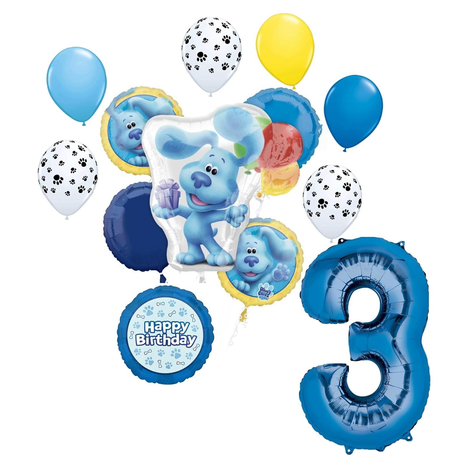 Ramo de Globos de Cumpleaños Anagram 3er Año Azul
