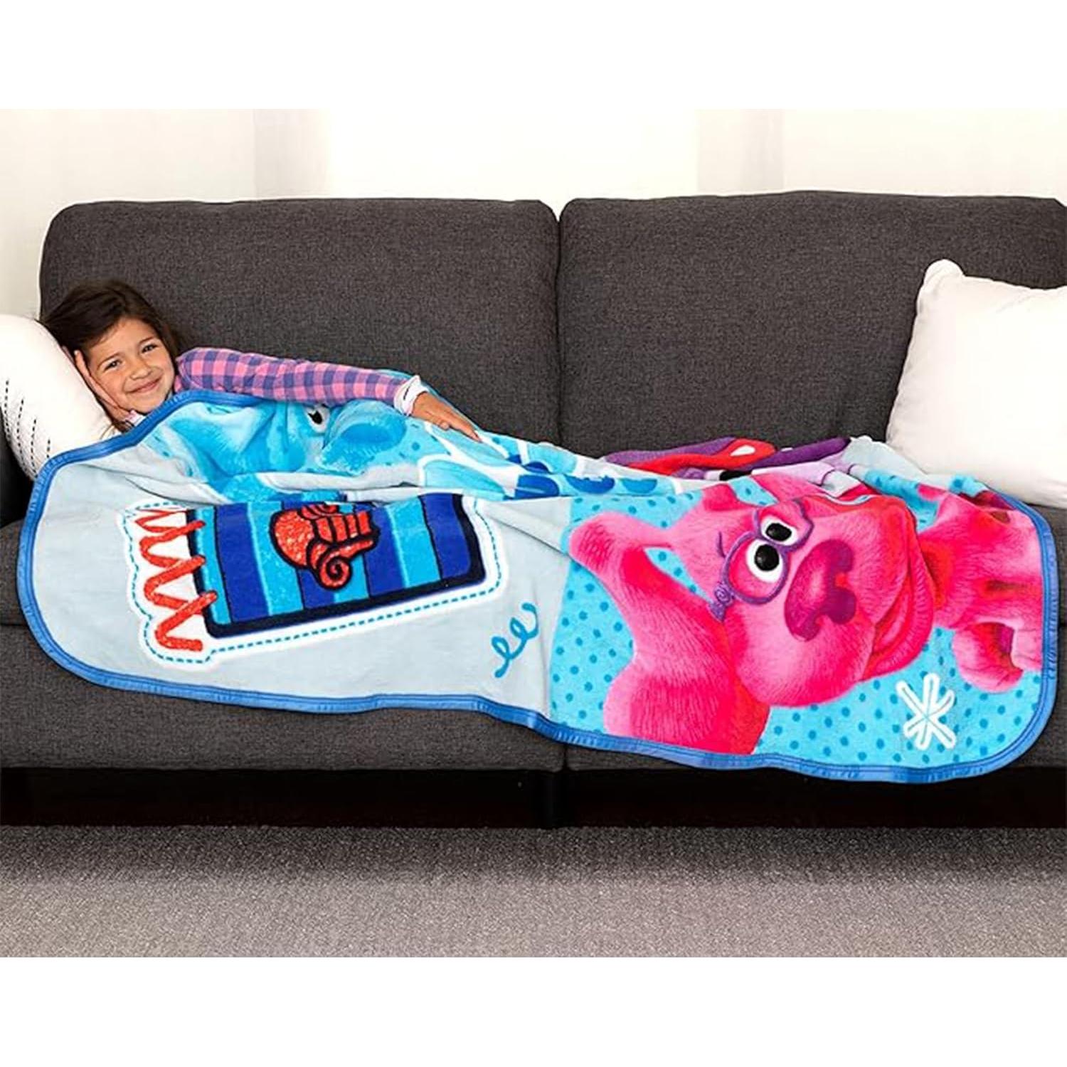 Manta Pista Azul Franco 117x152 cm Micro Raschel Niños