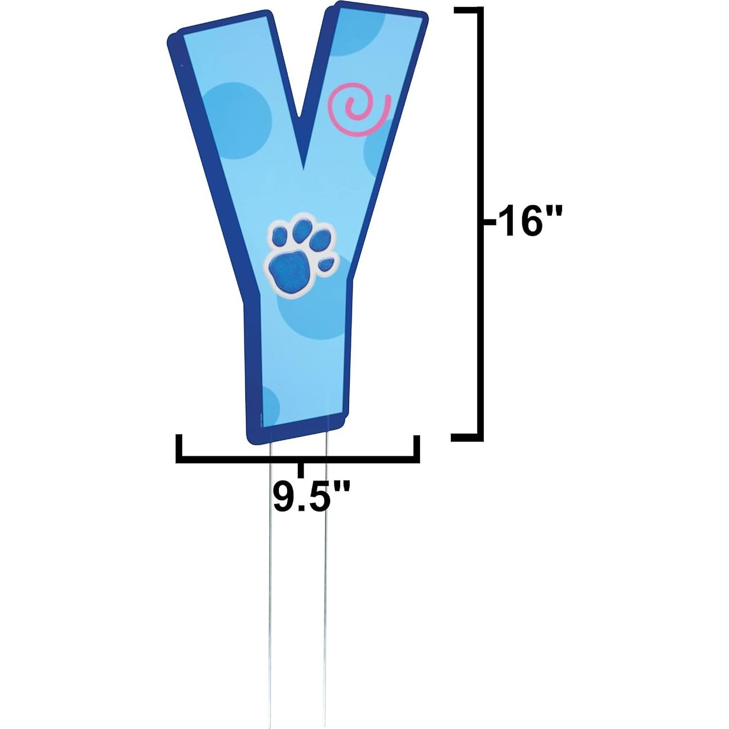 Carteles de Feliz Cumpleaños Blue's Clues con Estacas 15 Piezas