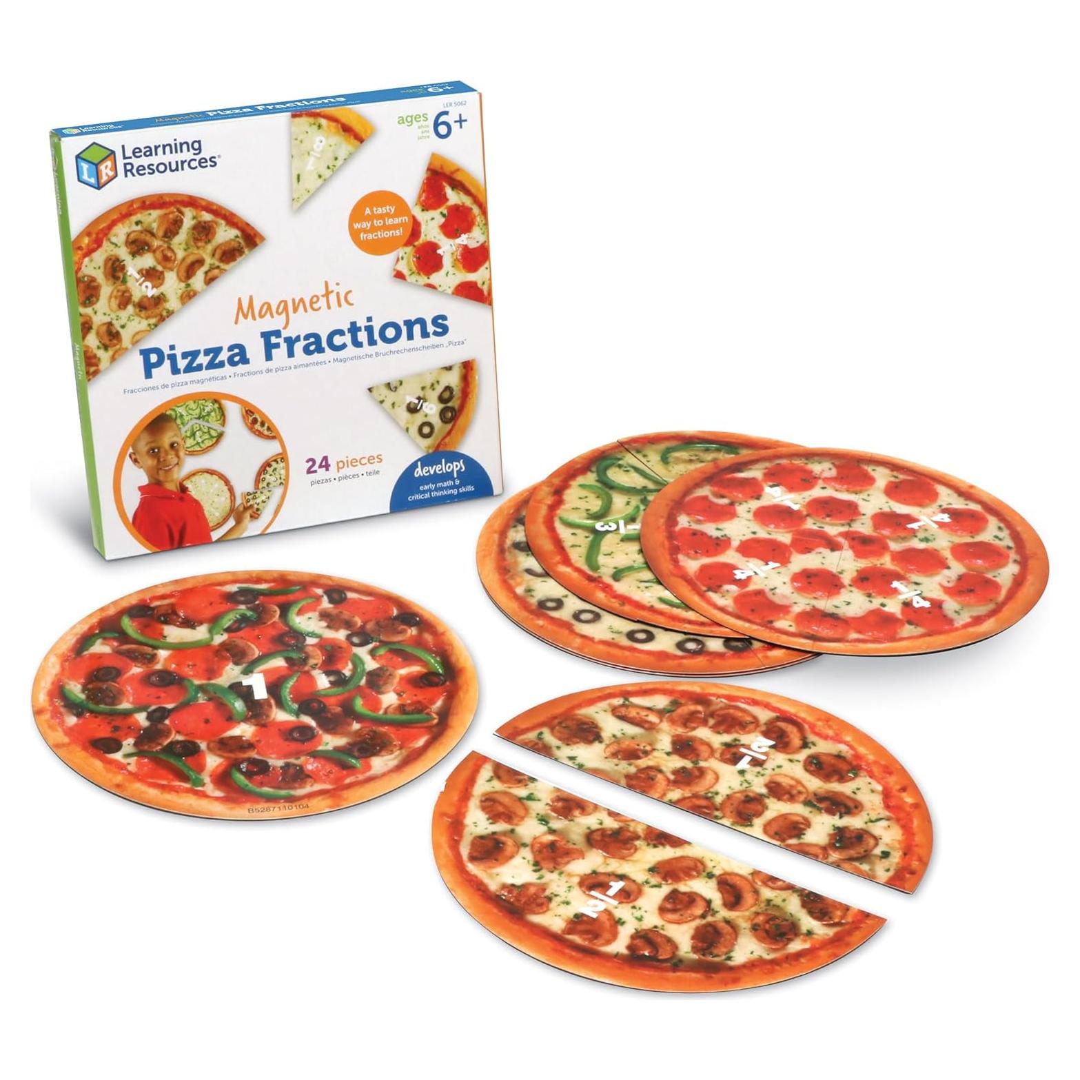 Pizza Magnética de Fracciones Recursos de Aprendizaje 24 Piezas