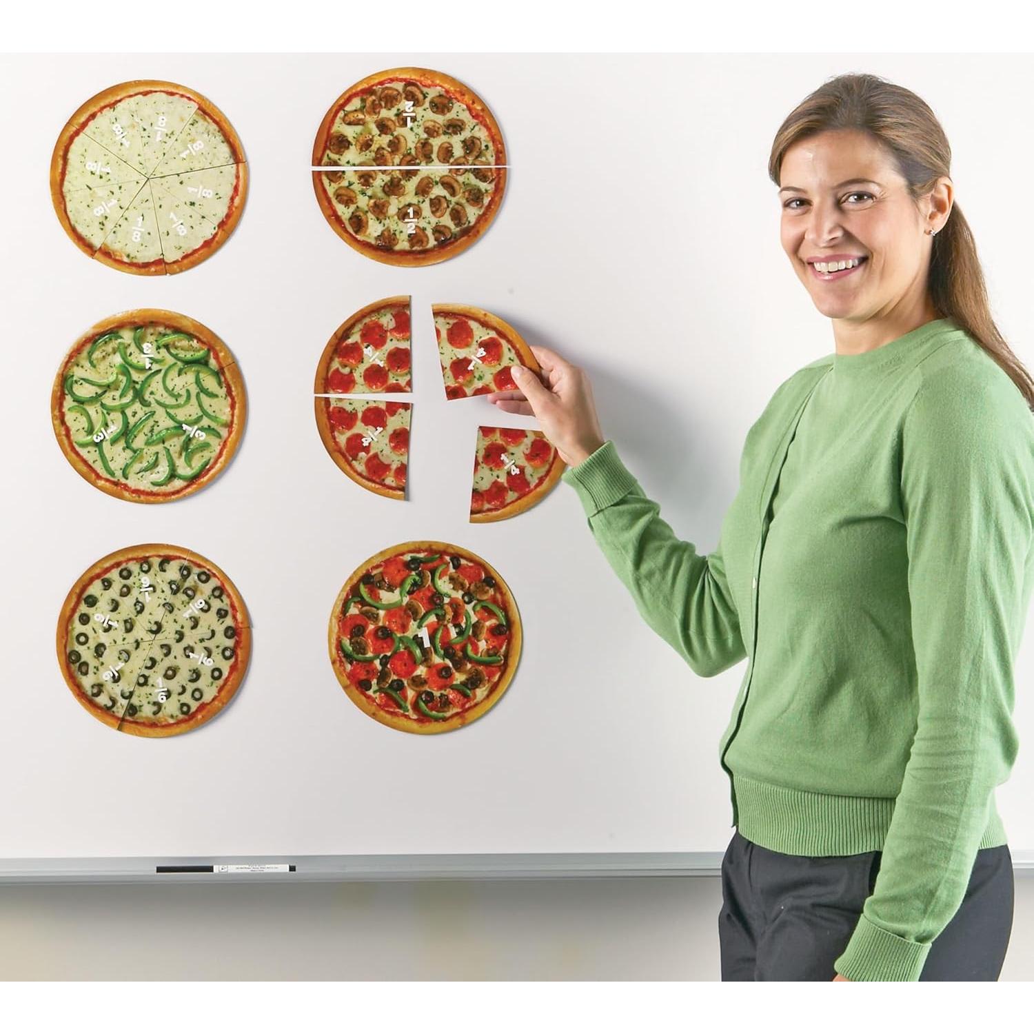 Pizza Magnética de Fracciones Recursos de Aprendizaje 24 Piezas