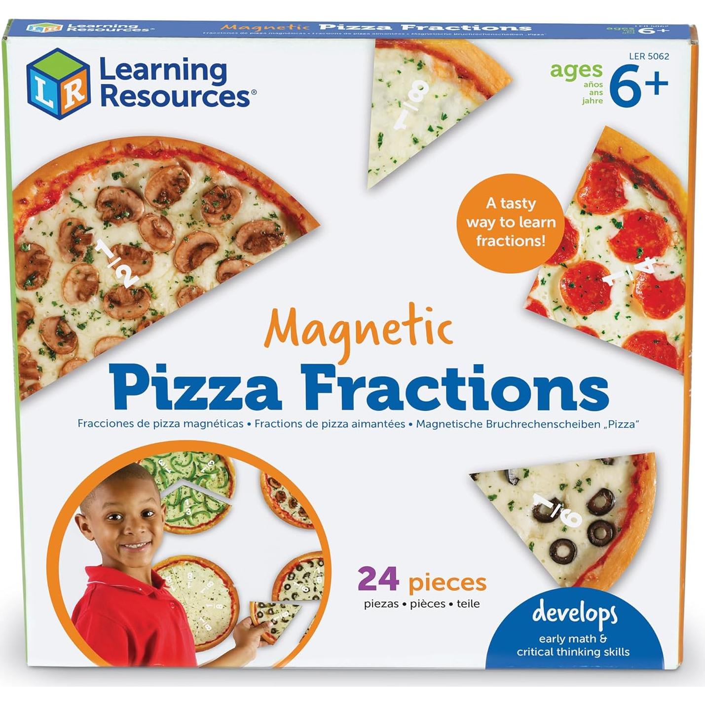 Pizza Magnética de Fracciones Recursos de Aprendizaje 24 Piezas