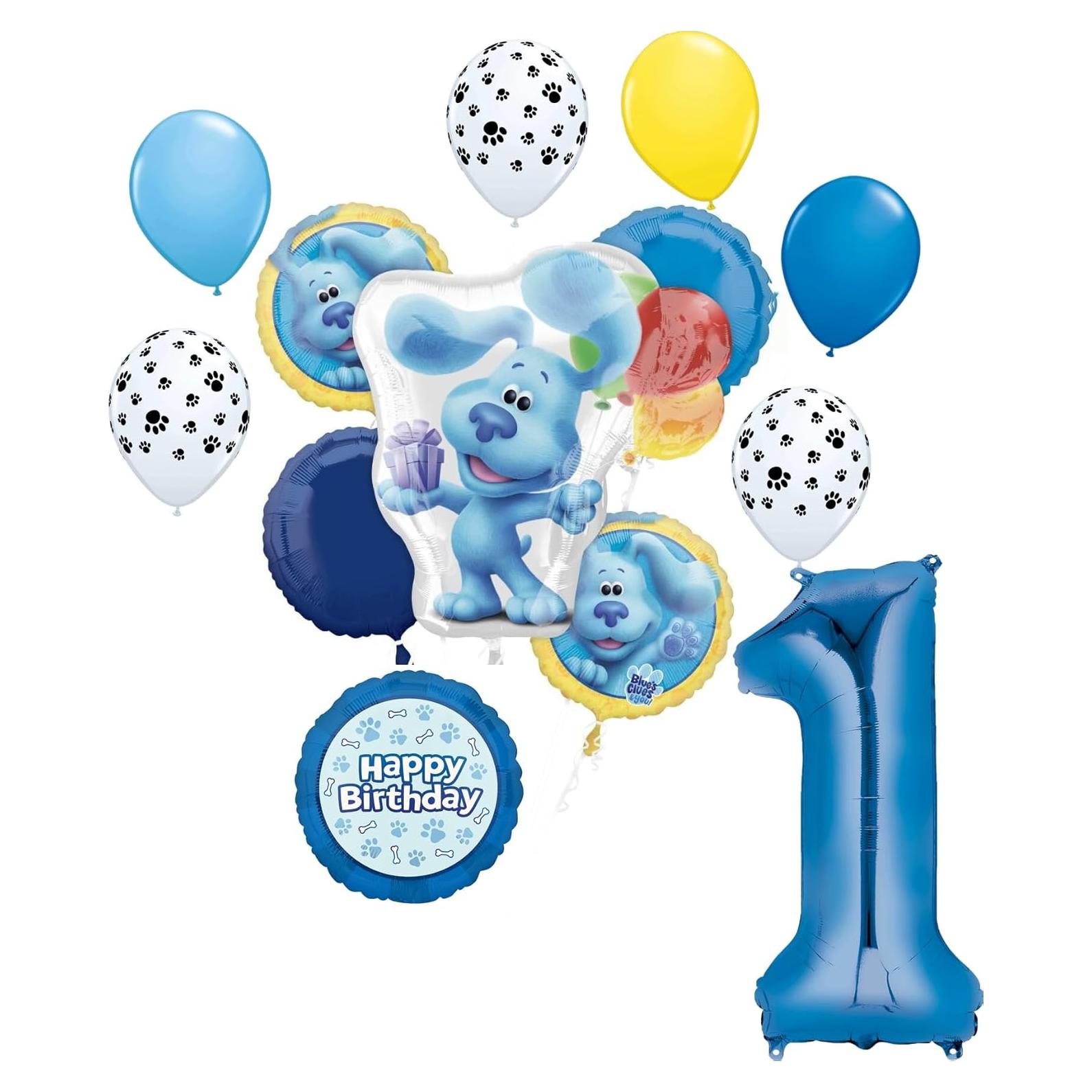 Ramo de Globos de Cumpleaños 1 Año Anagram Azul