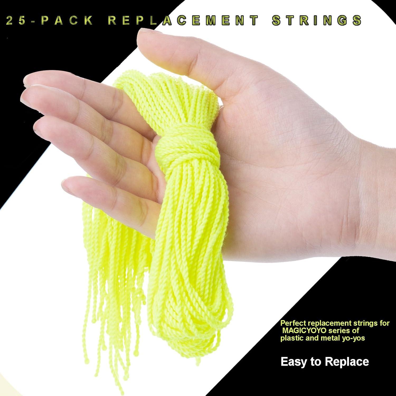 Cuerdas de Yoyo Luminiscentes MAGICYOYO Amarillo 25 Pzas