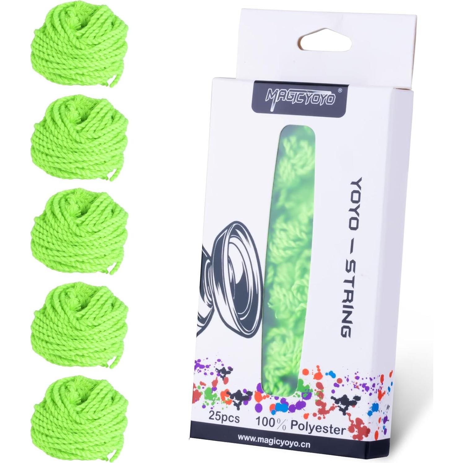 Cuerdas de Yoyo Luminiscentes MAGICYOYO Verde 25 Piezas