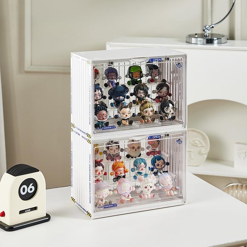 Caja de Exhibición Acrílica Marfil 30x17x24 cm - 2 Paquete