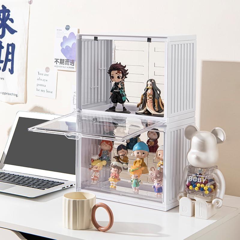 Caja de Exhibición Acrílica Marfil 30x17x24 cm - 2 Paquete