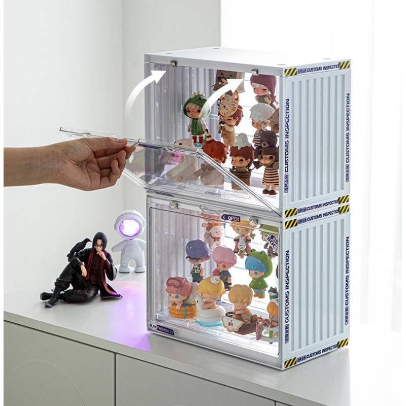 Caja de Exhibición Acrílica Marfil 30x17x24 cm - 2 Paquete