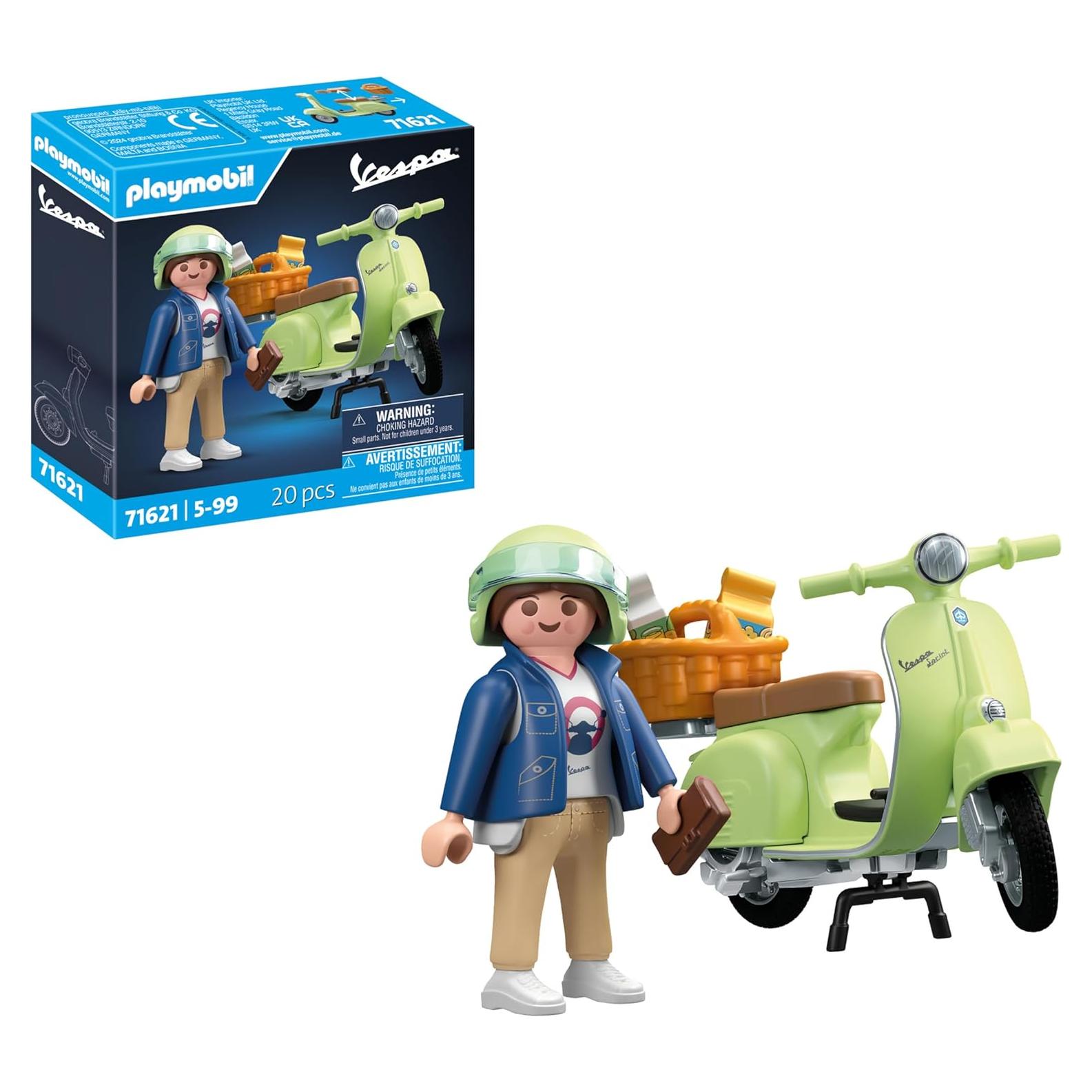 PLAYMOBIL Vespa 150 Sprint Veloce 1969 Verde Claro 20 Accesorios