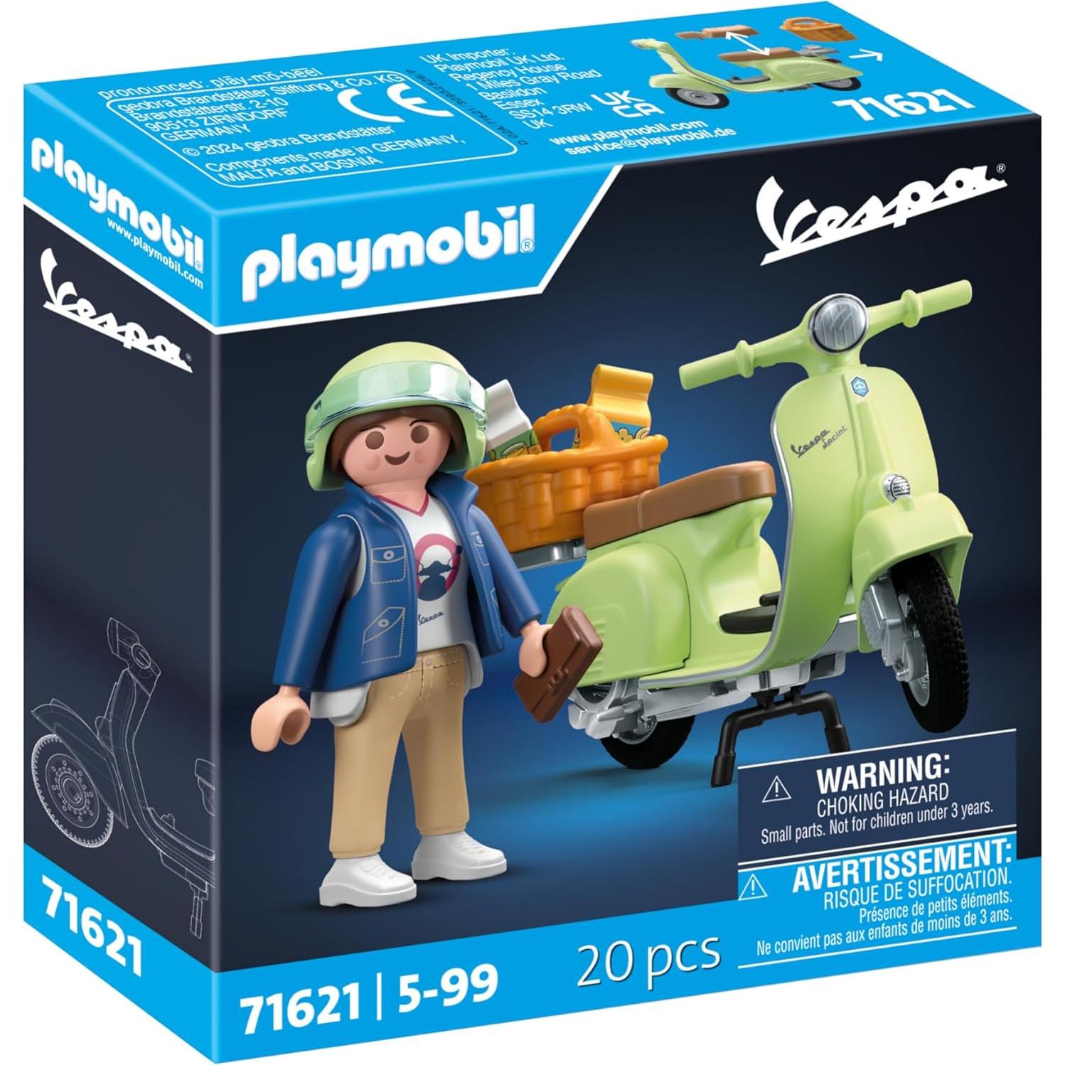 PLAYMOBIL Vespa 150 Sprint Veloce 1969 Verde Claro 20 Accesorios
