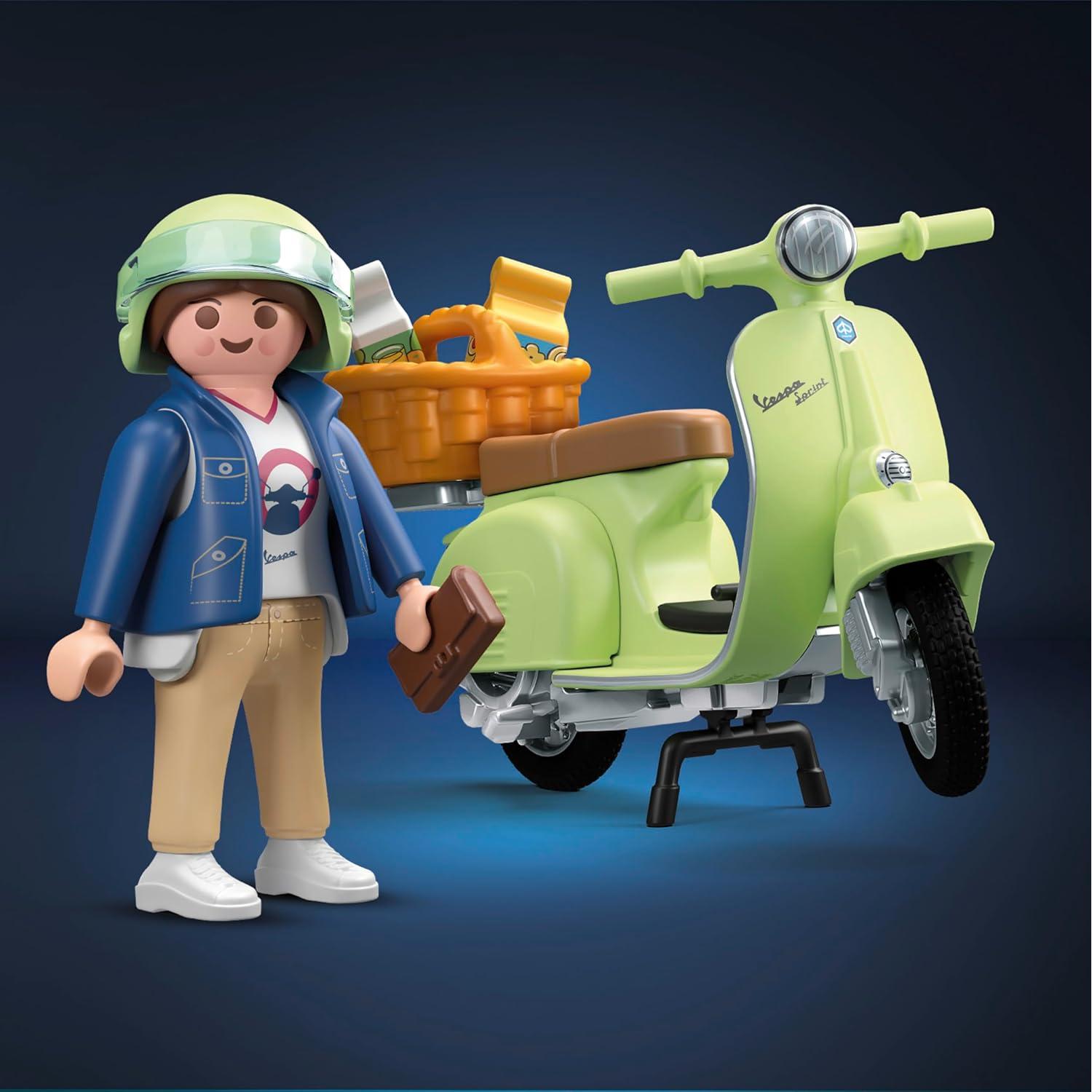 PLAYMOBIL Vespa 150 Sprint Veloce 1969 Verde Claro 20 Accesorios