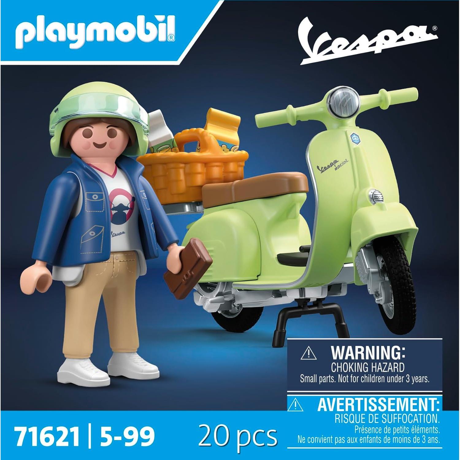 PLAYMOBIL Vespa 150 Sprint Veloce 1969 Verde Claro 20 Accesorios