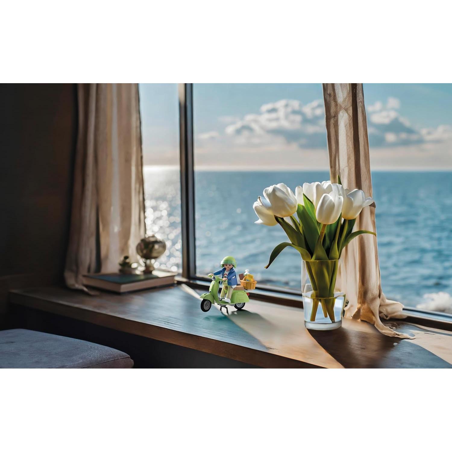 PLAYMOBIL Vespa 150 Sprint Veloce 1969 Verde Claro 20 Accesorios