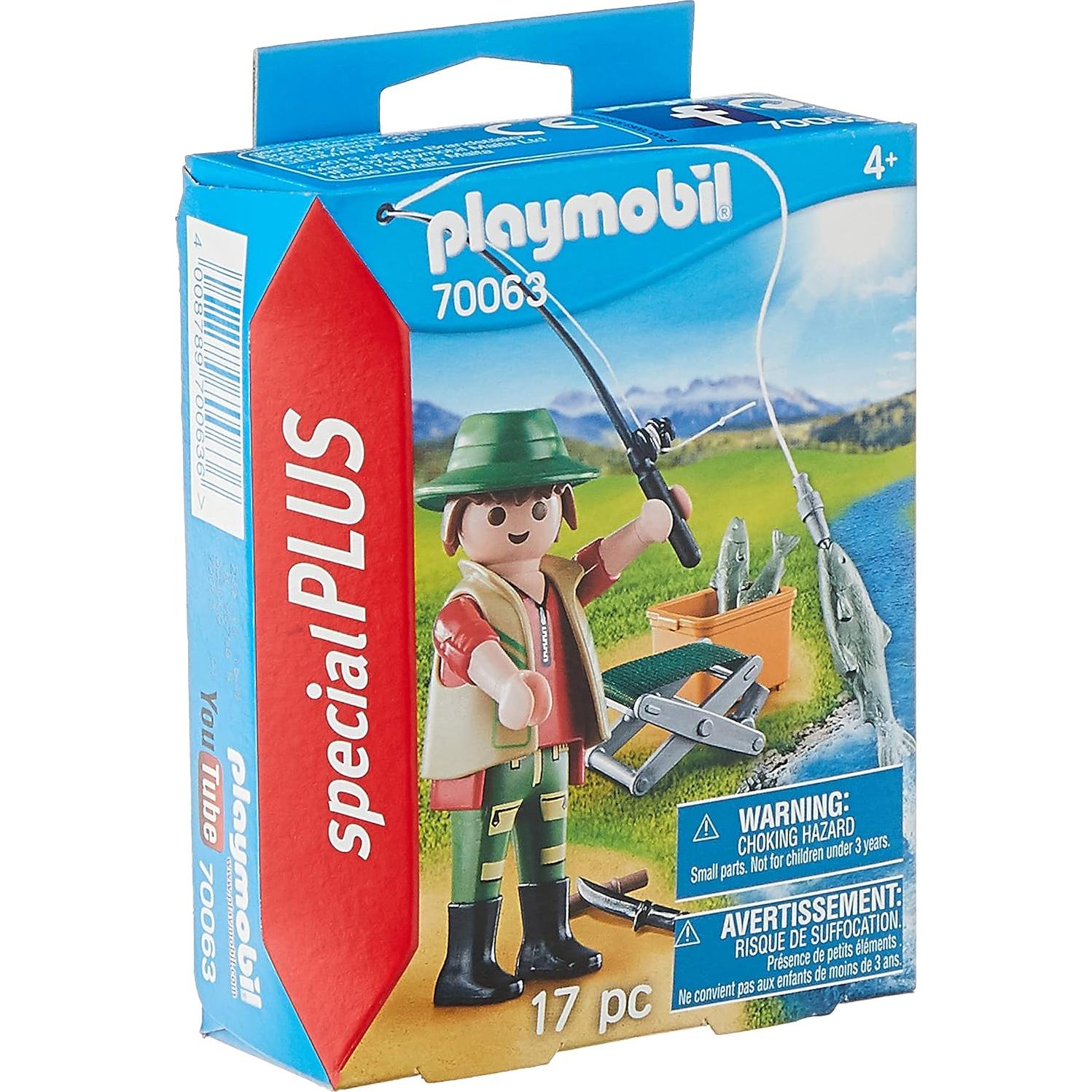 Playmobil 70063 Pescador con 3 Peces - Juego de Rol 4+