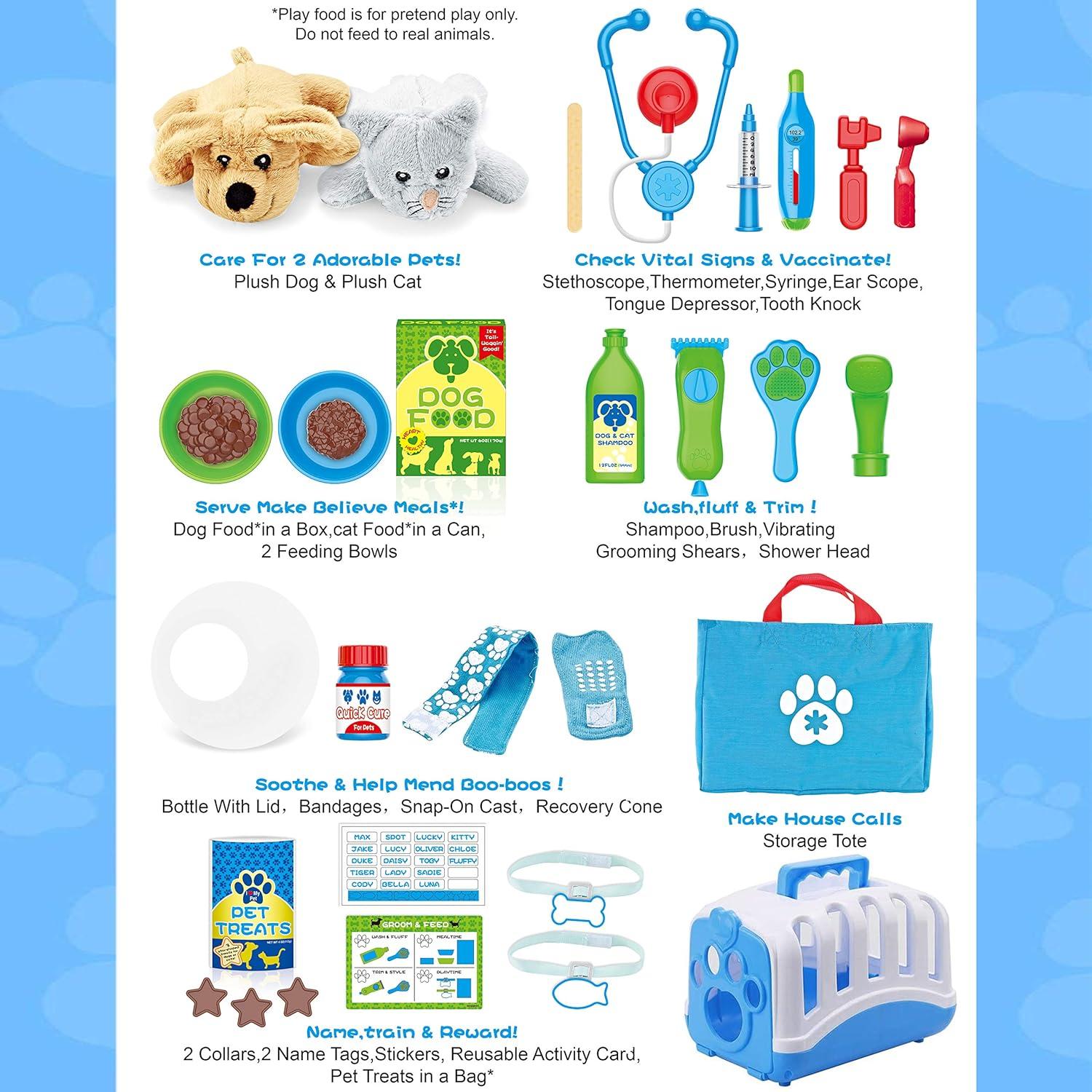 Juego de Cuidado Veterinario Deluxe Liberty Imports 34 Pzs