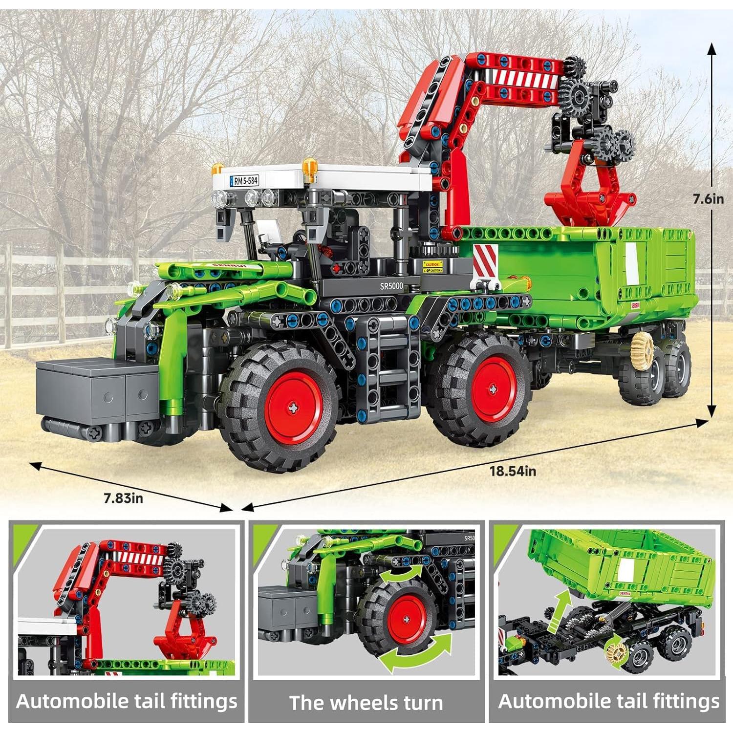 Kit de Bloques de Construcción Tractor Cosechador 3 en 1 - 1481 Piezas