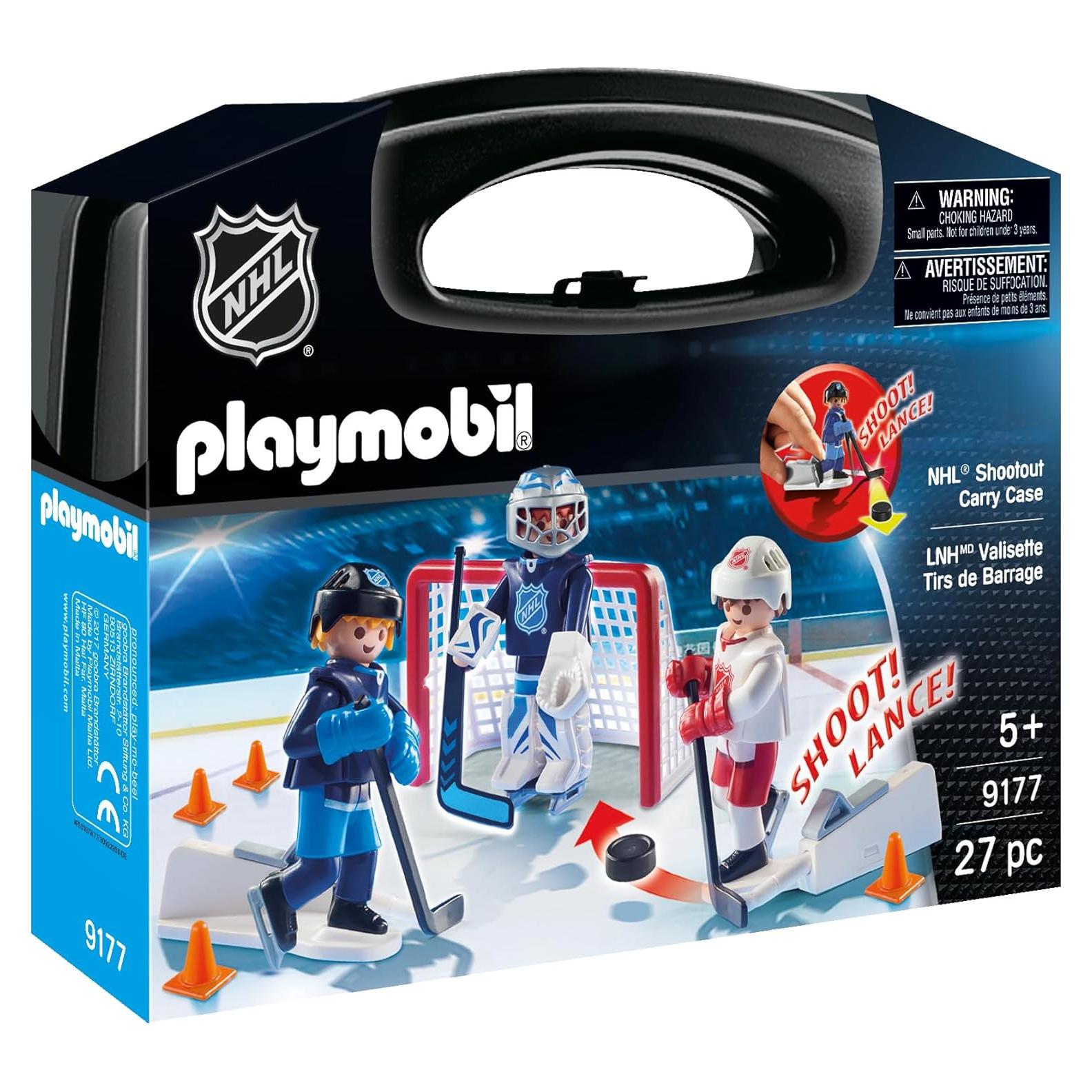 Estuche de Tiro NHL Playmobil 9177 con 2 Jugadores y Accesorios