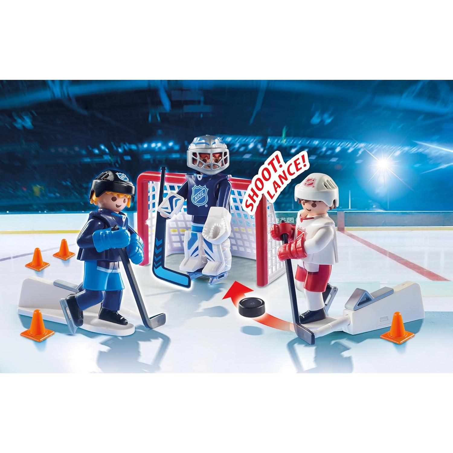 Estuche de Tiro NHL Playmobil 9177 con 2 Jugadores y Accesorios