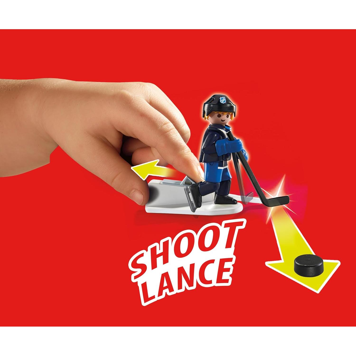 Estuche de Tiro NHL Playmobil 9177 con 2 Jugadores y Accesorios