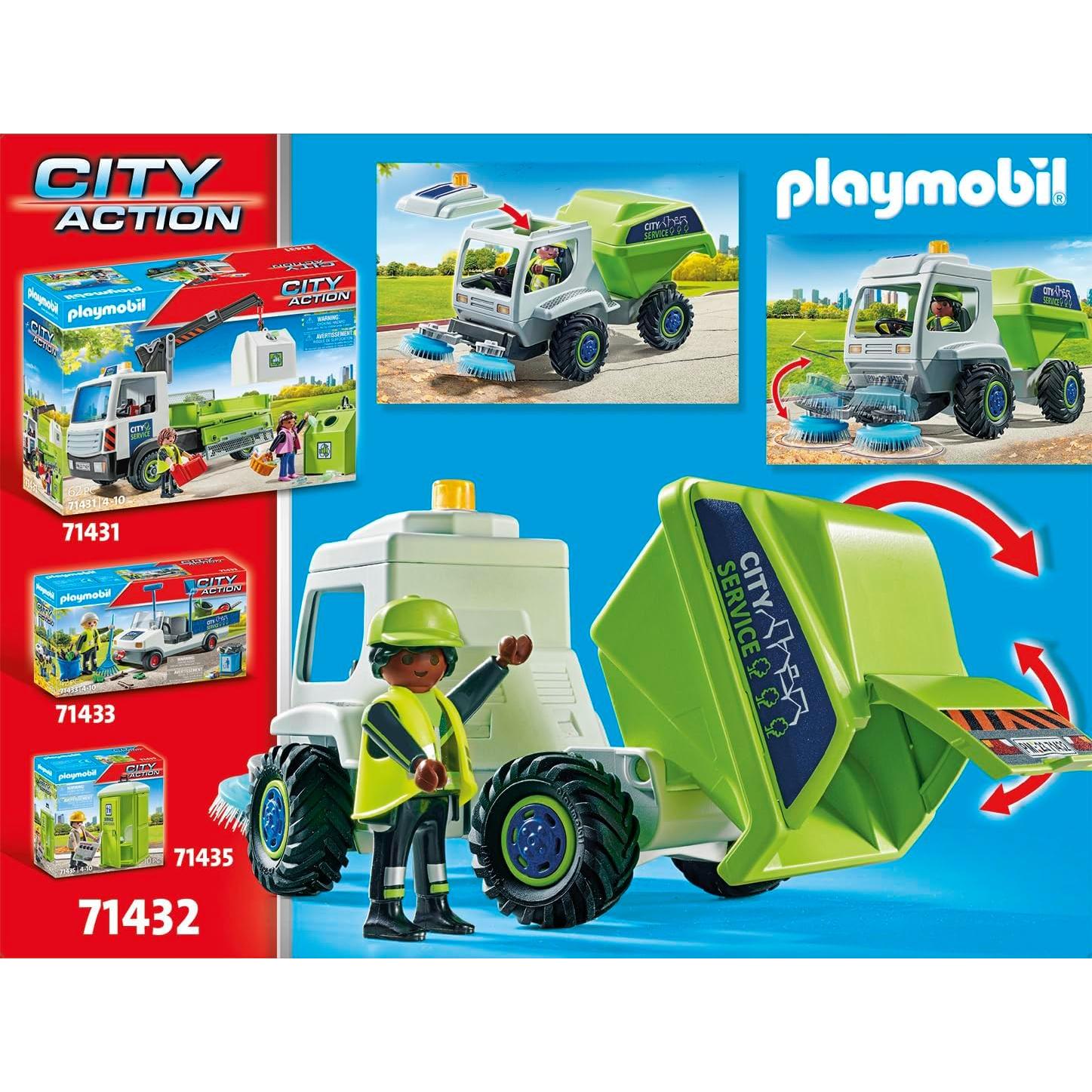 Juguete Barrendero Playmobil 71432 con Cepillos Rotativos